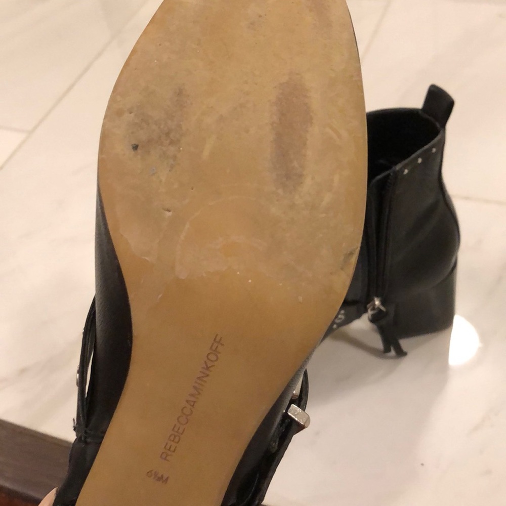 Black leather booties - Picture 4 of 4